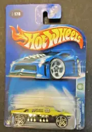 Hot Wheels 2003 Alt Terrain 7/10 Lakester #178 Mooneyes Yellow Black NIP