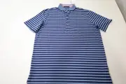Greyson Crax Polo Mens Size Medium Maltese Blue/Fjord/Cloud 962C New 01303084
