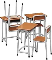 Hasegawa FA01 1/12 School Desk and Chair, Brown, Grey, Black