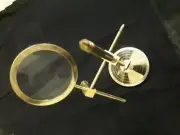 Nautical Brass Desktop Vintage Adjustable Stand Magnifier Gift Magnifying Glass