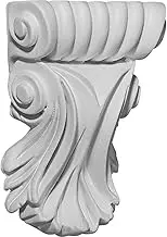 Ekena Millwork COR03X01X05SC 3 7/8-Inch W x 1 1/4-Inch D x 5 1/4-Inch H Scroll Leaf Corbel