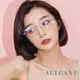 【ALEGANT】珊瑚金幾何圓弧修飾多邊設計金屬框UV400濾藍光眼鏡