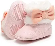 [SOFMUO] Baby Girls Boys Plush Snow Boots Soft Sole Anti-Slip Mid Calf Warm Winter Toddler Walking Shoes