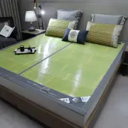 Outdoor Mat Nature Bamboo Mat Green Bamboo Folding Bed Mat For Summer Cool Bloom