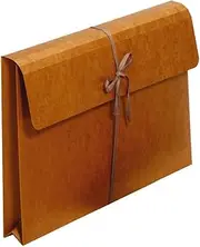 Globe-Weis/Pendaflex Red Rope Wallet Envelopes with Tie Closures 2-Inch Expansion Legal Size Brown Box of 48 (MM6046)