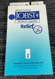 Jobst Relief Medical Compression Stocking Knee High 20-30mmHg Black Size L