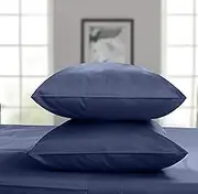 Threadmill King Size Pillow Cases Set of 2 | 656 Thread Count 100% Certified Supima Cotton Pillow Covers | Luxury Smooth Hotel Quality Pillow Protectors |Sateen Weave | Folkstone Blue Pillow Cases