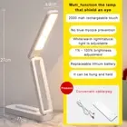 LED Reading Desk Lamp Folding Touch Table Bedside Night Light USB Rechargeable