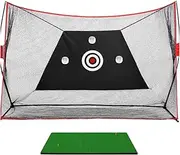 Golf Training Accessories 3m Golf Net Trainer Set Holder Shelf Indoor Outdoor Swing Cutting Chipping Practice Accessories Golf Practice Net