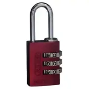 ABUS Padlock -20mm -Combination Padlocks-Resettable-RED-Free Post