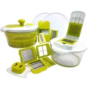 , Dicer and Chopper Veggie Mandoline Slicer with Julienne Graterwith Intercha...