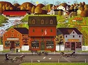 Buffalo Games - Charles Wysocki - Candlemaker, Tobacconist, Hat Shop - 1000 Piece Jigsaw Puzzle, Multi