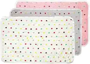 Small Pet Sleep Blankets - 3Pcs Guinea Pig Cage Liners, Soft Warm Flannel Mat for Puppies and Small Animals