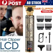 Professional Hair Beard Trimmer T-Blade Zero Gapped Cordless Clipper USB Charge