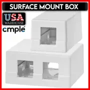 Unloaded Surface Mount Box Single Dual Hole Keystone Jack Wall Box Cat5e Cat6