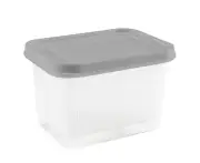 Drain Storage Box With Sealed Lid Pp Refrigerator Food Storage Container For Scallion Ginger Garlic,Gray
