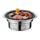 13 Inch Korean BBQ Grill Multifunctional Charcoal Barbecue Grill Round V4M3
