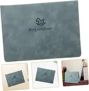 ZUNOXAZ Adorable Birth Certificate Cover Retro Design Protection Holder for Newborn Certificate Convenient Sleeve for Document Storage for Expectant Mothers