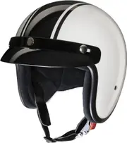 Redbike RB-675 Jet Helmet, black-white, Size XL for Men Black White