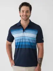 Short Sleeve Cougars Quick Dry Polo Navy Blues