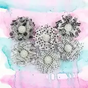 BRAND NEW Flowers "Juno - Dice" Printed Vellum Flowers are Great for Layering