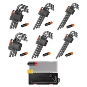 9PCS Bent Wrench Strong Alloy Steel Key Allen Wrenches Ball head Flat Head
