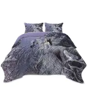 Fantasy Horse Owls and the Winter Wings Fairy Coverlet