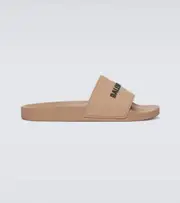 [Balenciaga] Balenciaga Pool logo rubber slides AU 7 beige