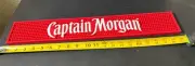 CAPTAIN MORGAN RUM RUBBER RAIL RUNNER SPILL BAR MAT SKINNY COASTER *BRAND NEW*