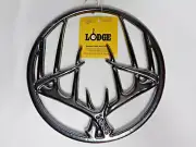 Lodge Enameled Cast Iron Antler, 8 Inch, Midnight Chrome Trivet