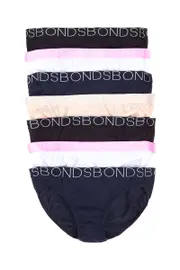 [Bonds] Bonds Girls Bikini 7 Pack in Tender Pink/Macadamia Size: 10/12 10/12 Tender Pink/Macadamia