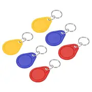 6Pcs RFID Key Fobs 13.56MHz Read Only Proximity IC Card Smart Token Tag 3 Colors