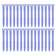 30Pcs Silicone Zip Ties 4.5 Inch Reusable Wire Ties Cable Organizer, Blue