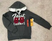 NWT Lee Big Boys Sherpa Lined Hoodie Jacket(GRAY M 10/12)