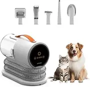 Pet Hair Vacuum Kit, Dog Grooming Kit with 5 Pet Grooming Tools, 2L Large Capacity, 12Kpa Low Noice Professional Pet Grooming Tools for Dogs Cats and Other Animals