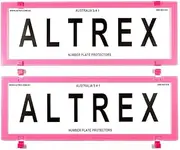 Number Plate Covers 6 Figure Standard Pink Clear Pair 6BCNL QLD NSW VIC SA WA NT