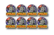 Digger Junior Vintage B Antique rare Australian toys Sticker 36mm x 34mm 8pk