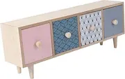 Healeved 1Pc Desktop Jewelry Storage Cabinet Wooden Sundries Organizer with Drawer Design Simple Storage Box for Capacity Elegant Home Decor