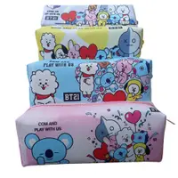 在飛比找蝦皮購物優惠-Bts 鉛筆盒 BT21 獨特的鉛筆盒大尺寸 BTS 圖案