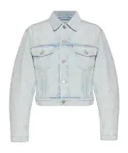 Balenciaga Logo Patch Denim Jacket S,XL,L,M light blue