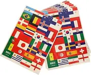 Kisangel Patriotic and Stylish World Flag Stickers 10 Pieces Sticky Face Decals for Sports Fans Decorative for Parties