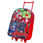 Marvel Avengers Trolley Case Foldable Deluxe Wheeled Red Kids Suitcase Cabin Bag