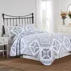 Nostalgia Queen Quilt w/shams Chatham Purple Green Floral 3pc Cottage Comforter