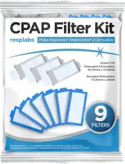 Resplabs Cpap Filters | Compatible with the Philips Dreamstation 2 | 9 Filter Pa