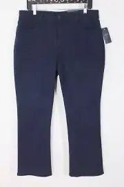 NWT NYDJ 16P Blue Cotton Stretch Bootcut Slimming Jeans Pants