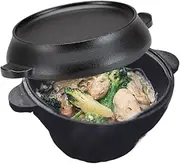 Cast Iron Dutch Oven - Robust Enamelled Casserole Dish | Versatile Cast Iron Dutch Oven with Lid, Heavy Duty Cast Iron Dutch Oven Cookware for Stew, Soup, Bread, Braising, O