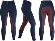 Hyperformance Badminton Ladies Breeches PR-14206, Navy/Burgundy,32"