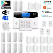 K40 Tuya APP WiFi+AU 4G Wireless+Wired Smart Home Security Burglar Alarm System
