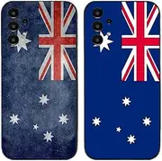 Case for Samsung Galaxy A53 5G I Retro Australia Flag Printed I TPU Gel Silicone I 2 Pcs Back Phone Case Cover