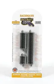 Bachmann E-Z Track Short Straight Sections, Nickel Silver Rail, 6 pcs - N Scale